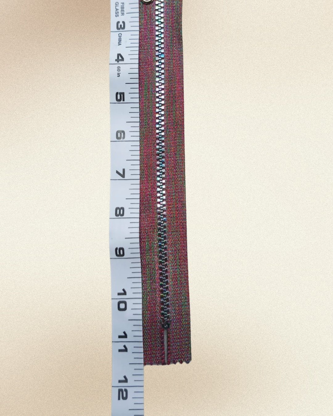 Stitchmere Premium Burgundy Metal Zipper - Image 2