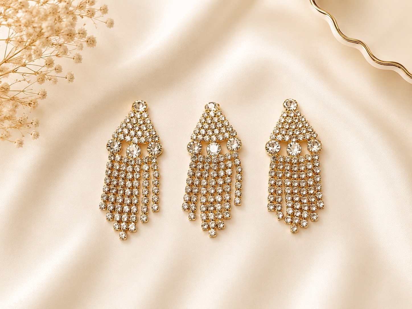 Golden Crystal Hanging Motif