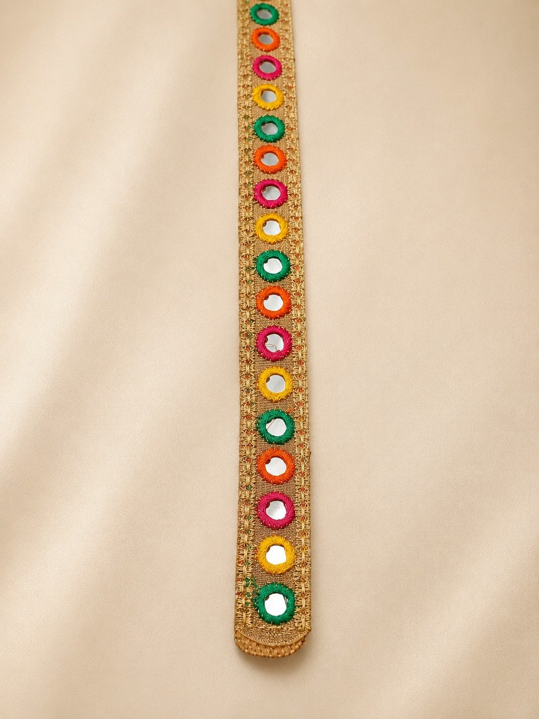 Multicolor Loop Embroidered Lace Trim - Image 2