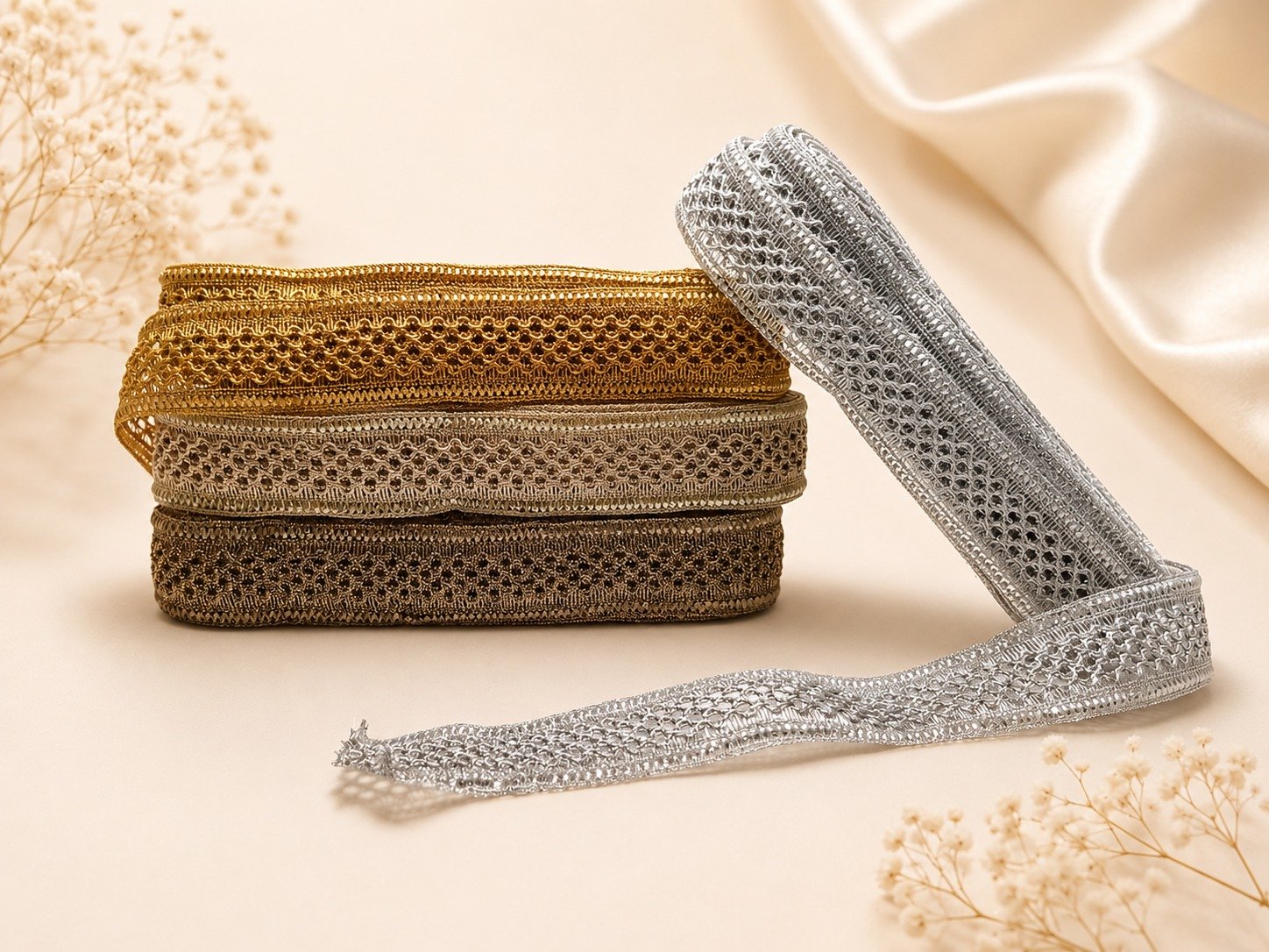 Premium Metallic Lace Trim Collection - Image 7