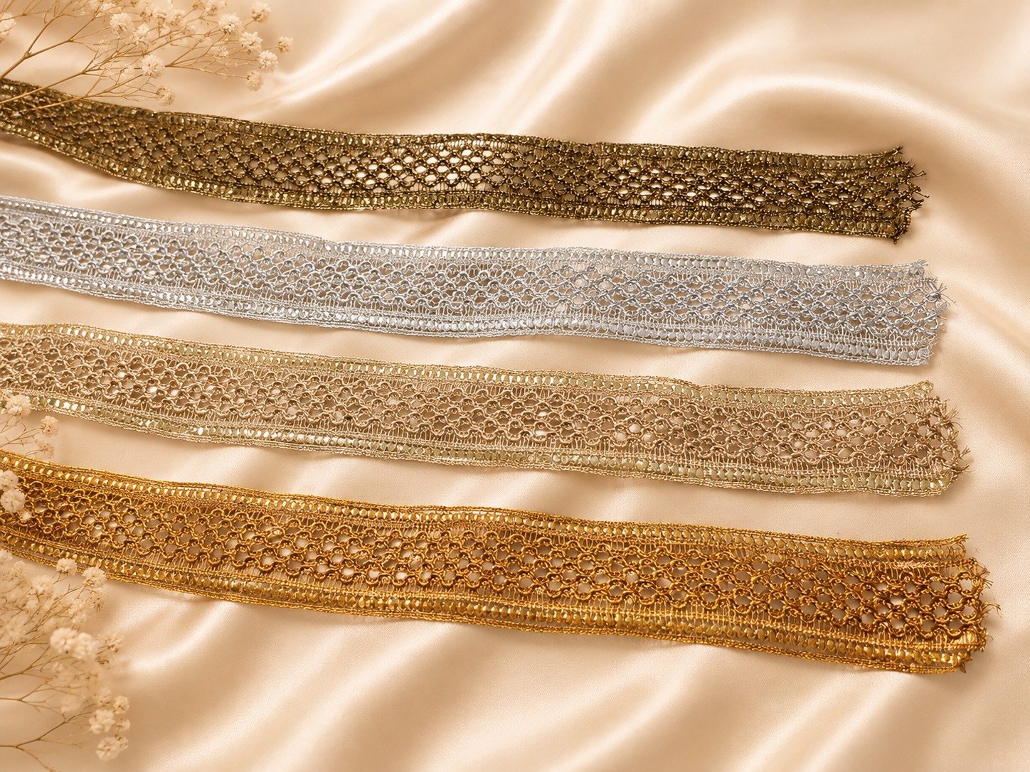 Premium Metallic Lace Trim Collection