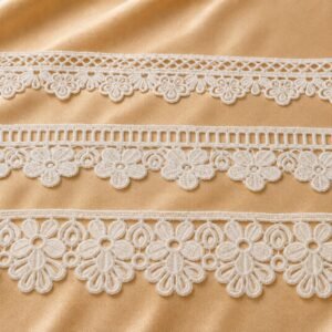 3-Piece Decorative Floral Lace Trim Collection