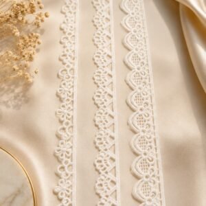 White Wide Floral Lace Trim